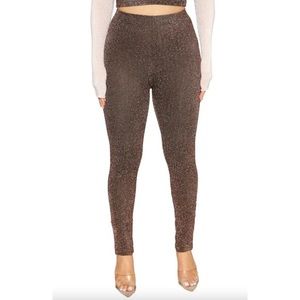 Naked Wardrobe Glow Up Leggings Rust XS